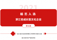 J9集团入选 “浙江省成长型文化企业”
